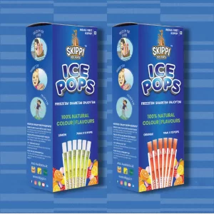 Orange,Lemon Combo Flavor Skippi Natural Ice Pop, Set Of 2 flavors of 12 Pack Ice Pops