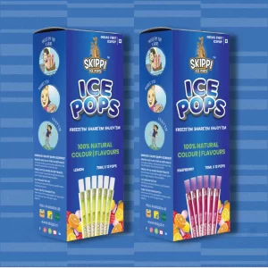 Lemon, Raspberry Combo Flavor Skippi Natural Ice Pop, Set Of 2 flavors of 12 Pack Ice Pops