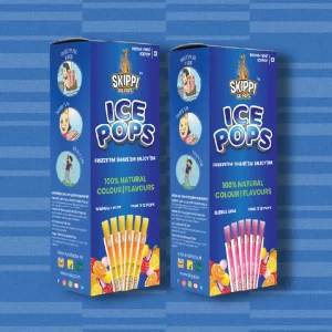 Bubblegum, Mango Twist Combo Flavor Skippi Natural Ice Pop, Set Of 2 flavors of 12 Pack Ice Pops