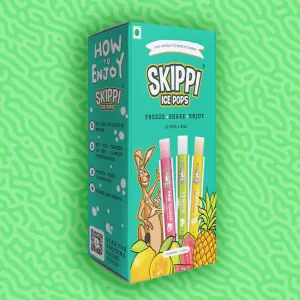 Pink Guava,Lemon and Pineapple Flavor small pack of 12 Skippi Natural Icepops of 32 ml, 4 sets of 3 flavors