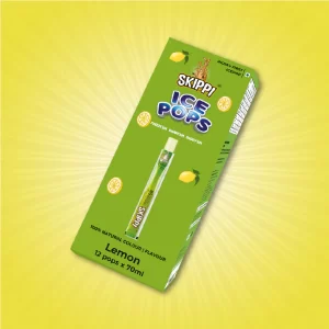 Lemon Flavor Skippi Natural Ice Pop, Pack Of 12 Ice Pops