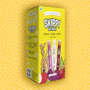 Cola, Lychee, Raspberry Flavor small pack of 12 Skippi Natural Ice Pops of 32 ml 4 sets of 3 flavors